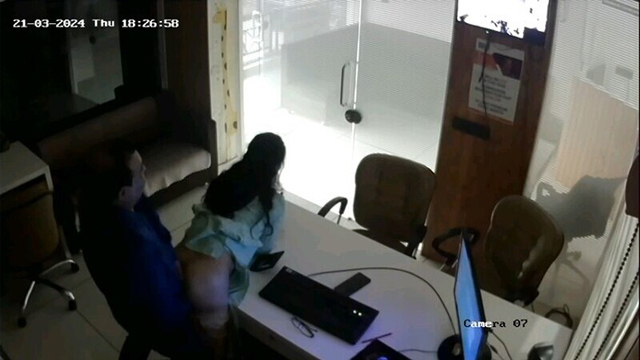 Indian Secretary Fucked by – Manager in Office CCTV Cam Video